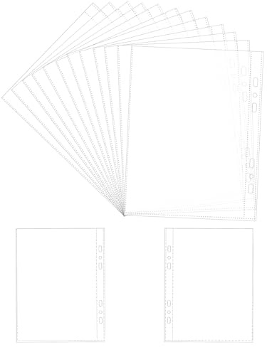 52 Stück Klarsicht Aktenhüllen, Prospekthüllen DIN-A5, 120µ Kunststoff Klarsichthüllen A5, Glasklar Fotohüllen für Aufbewahrung von Papier, Akten & Dokumenten