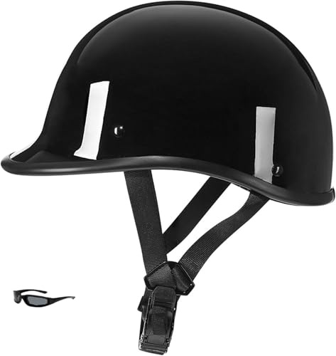 GKCEGHKS Casco Faccia Aperta retrò Portatile Mezzi Caschi Jet Mezzo Casco Scooter Crociera Bicicletta ECE Omologato Casco A Scooter Motorino Mezzo Elmetto Moto retrò retrò Casco Scodella