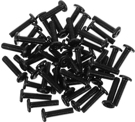 HOMSFOU 50pièces Vis à Tête Cylindrique à Six Pans Creux Acier Lot De Filetage Complet Pour De Meubles