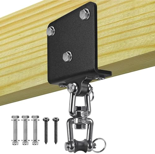 Punch Bag Bracket, Ceiling Hooks Heavy Duty, Hanging Chair Stand, 360° Rotation Beam Clamp, Heavy Bags Stand, I-Beam Hook For Boxing Bags & Hammock Aerial & Yoga Swing, Home Gym Accessories