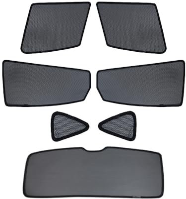 BTDLE Magnetische Anziehung Auto-Sonnenschutz für Smart 453 Fortwo 2014–2024, Sonnenschutz Autofenster Sonnenschutzrollos Netzgarn Sonnenblende,A/7pcs