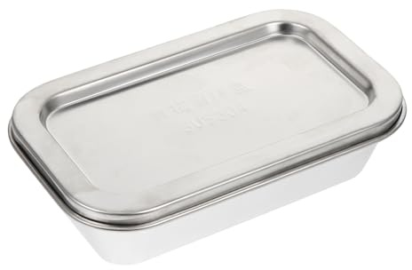 VICASKY Beurrier Avec Couvercle Acier Inoxydable Boîte De Rangement Pour Beurre Légumes Comptoir Réfrigérateur