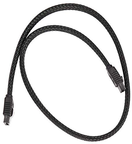 Pqahffowr 50cm 3.0 III Sata3 7Pin Cable de Datos Cables Ssd 6Gb/S Cable de Datos de Disco Duro HDD con de Nylon Versión Superior (Negro)
