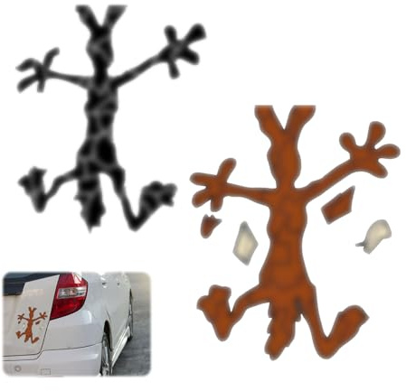 EUYKQNOI autoaufkleber lustig 2 Farben- Ouch Cartoon Comic Roadrunner Aufkleber