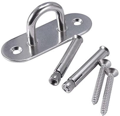 TOYANDONA Soporte de Suspensión para Montaje Pared de Inoxidable Anclaje para Anillos de Gimnasia Columpios de Yoga y Bandas de Resistencia Instalación y Duradera