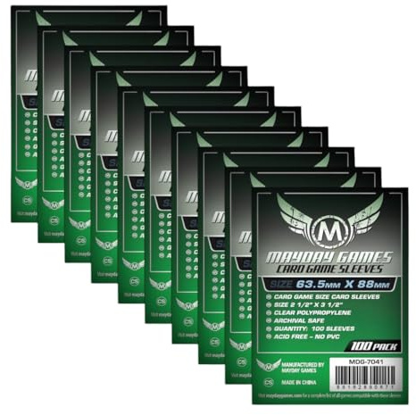 MayDay Games | 1000 Hüllen MayDay (10 x 100 Hüllen) | Standardqualität | Kartenhüllen 63,5×88 mm – Standard-Kartenhüllen, Schutzhüllen