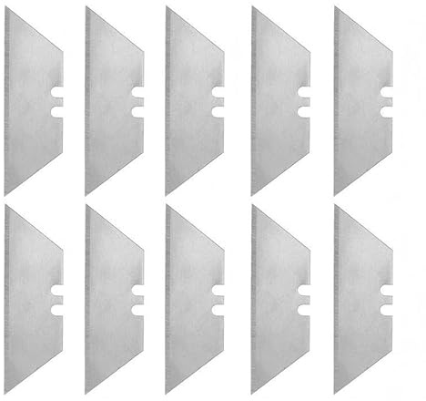 Uadme Cuttermesser, 30 Stück Trapezklingen Hakenklingen für Teppichmesser, Sicherheitsmesser 0.6mm (Trapez)