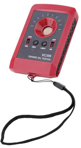 Eacam Detector de Calidad del Aceite del Motor del Motor del Probador de 12V LED, Analizador de Fluidos de Gas, Pequeño y Fácil de Transportar (Roja)
