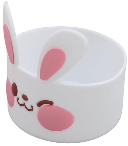 Fdit Botte de Protection en Silicone pour Bouteille - Antidérapante et Anti-Rayures - Manchon Inférieur de Tasse 3 Pièces pour Une Utilisation Portable (White)