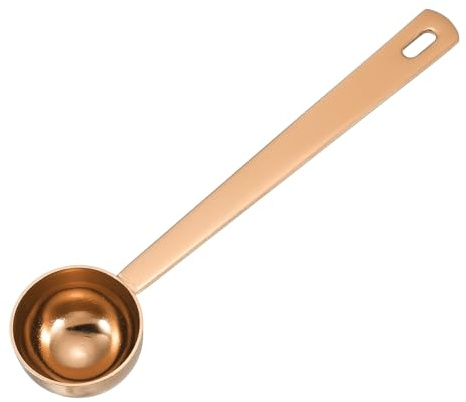 sourcing map Cucchiaio dosatore, 10 ml, manico lungo, paletta da tavolo, oro rosa