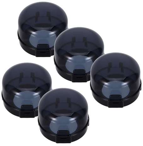 Cache-bouton de Cuisinière à Gaz Noir, Lot de 5, Plastique | Étanche et Résistant à Chaleur, Installation Facile, Sécurité Garçon et Filles pour Usage Domestique