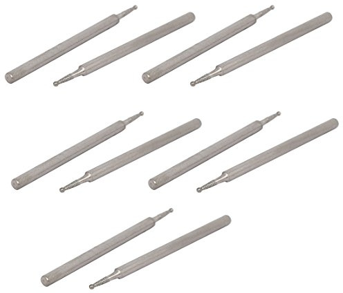 sourcing map 10 Stück 2.35mm Schaft 1mm Dmr. Kopf Kugel Schleifen montiert Bit DE de
