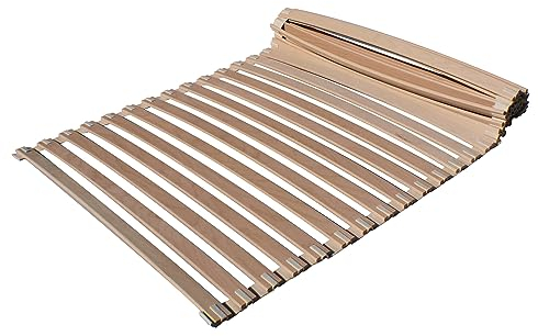 BALE Bio Holz Rollrost für Bett Matratze I 80 x 200 cm, Flexibles Lattenrost mit Federholzleisten aus Buchenholz (28 Federleisten), Roll-Lattenrost Bettrost Holzlatten