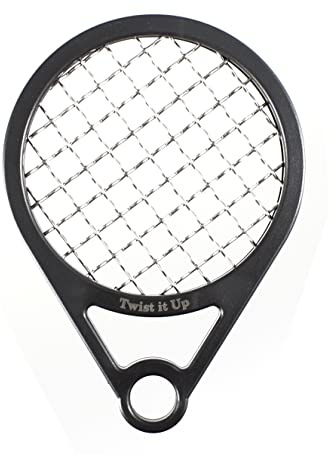 Twist It Up Comb (Bond Black) - Alternative for Hair Sponges, Creates Curls and Twists for Black Men, Tennis Racket Design