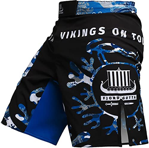 Hardcore Training Fight Shorts Fjord Gutta Men's Uomo Pantaloncini da Combattimento Arti Marziali MMA BJJ Boxe Muay Thai Grappling Fitness No Gi