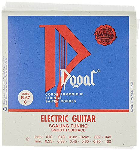 Dogal® »R67C ELECTRIC GUITAR SET MARCHIO ROSSO - STAINLESS STEEL FLATWOUND« Saiten für E-Gitarre - Stainless Steel Flat Wound - 010/040