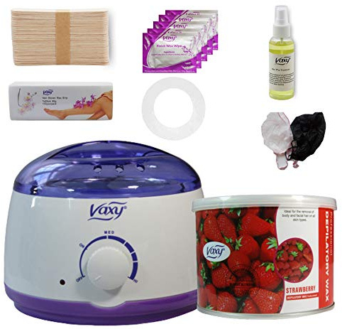 Wax Warmer, Professional Portable Electric Hair Removal Kit Adjustable Temperature waxing Heater Melting Pot with Accessories
