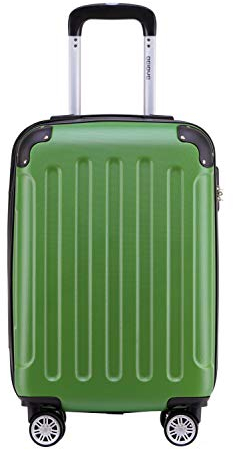 BEIBYE Zwillingsrollen Hardcase Reisekoffer Koffer Trolleys Hartschale in XL-L-M in 14 Farben (Olive, Handgepäck (55cm))