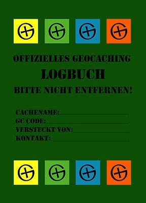 10 Aufkleber Finderhinweis Geocaching Logbücher- Logbuch, Behälter Versteck Dose