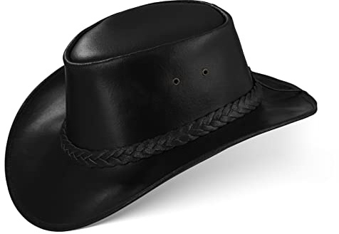 Black Forest Fox® Perth Western Cowboy Reiten Leder Sonnen Hut in versch. Farben