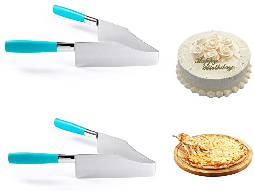 YGMXZL Stainless Steel Cake Pie Slicer,2 Pack Cake Slicer Cutter Server,Dessert Pizza Pie Triangle Slicers,Dessert Cake Lifter for Cakes,Pie,Desserts and Pizza