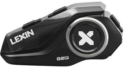 LEXIN G2P Motorcycle Helmet Bluetooth Headset, 1000M 2-Way Group Intercom Communication Systems, FM Radio/ 6 Shells/Noise Cancellation/Universal Pairing, Fit for Snowmobile/ATV/Dirt Bike