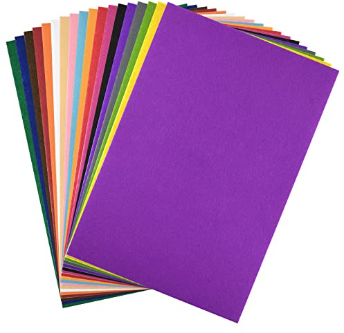 MIAHART 18 Stück Filzstoffblätter 8 x 12 Zoll Filzblätter für Heimwerkerhandwerk Filzpapier zum Nähen von Patchwork (Multicolor)