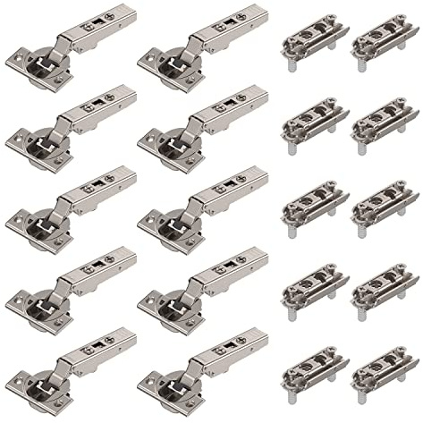 siwitec Blum CLIP top 110° Scharnier Anschr BLUMOTION vernickelt Eck 10er | CLIP-Mechanismus für werkzeuglose Montage, stufenlose 3-dimensionale Fronteinstellung