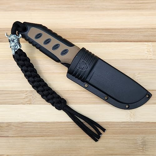 Couteau TS VIKING COYOTE pour vos aventures de loisirs en plein air avec étui ABS |Couteau de survie, avec clip ceinture | Lame : 75 mm | TSx-32642