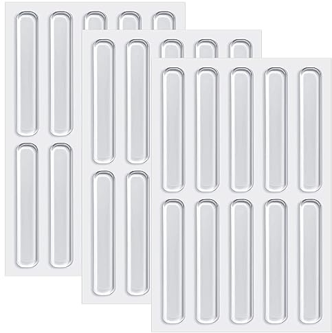 30 Stück Möbel-Stoßstangen, transparente Silikon-Schranktür-Stoßstangen, Selbstklebende Möbel-Stoßstangen-Streifen, 6,3 cm, Schrank-Stoßstangen, transparente Stoßstangen-Pads für Möbel- und Türschutz