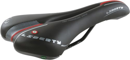CUCUBA Montegrappa sadel med anti-prostata-hål för racingcykel, cross, cross, MTB i syntetiskt läder MOD. Frihet svart