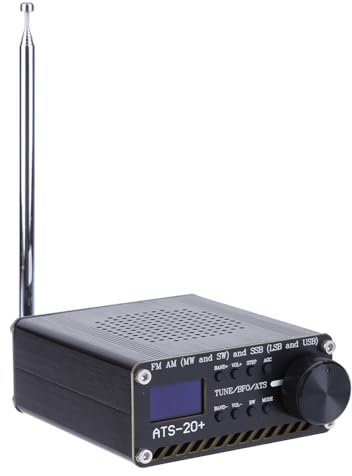 Fiorky Radio portátil Mini Radio Batería incorporada Receptor de Banda Completa Escáner Pantalla OLED de 0,96 Pulgadas FM Am MW&SW SSB LSB y USB ATS-20+Si4732 Grabadora de Radio portátil