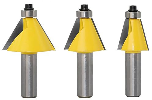 Kantenfräser mit 1/2-Schaft, 15/22,5/30 Grad, bündige Spitze, Fasenfräser, Bündigfräser für Holzbearbeitung, Graviermaschine, Zusammensetzungsmaterialien, Sperrholz, Hartholz, Weichholz