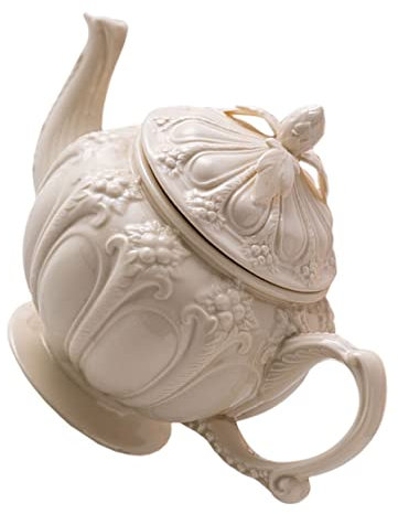 PRETYZOOM 1pièce Théière Vintage Anglaise Avec Motif Émaillé Pot à Café Et Lait Pour Afternoon Tea Service à Café Élégant