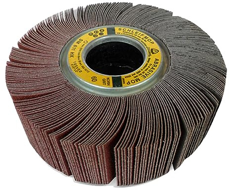 BomDog Roue de Polissage, 165 X 50 X 12,7 Mm, Roue de Polissage Non Tissée, Tissu Abrasif, Roue À Lamelles de Tréfilage En Nylon Pour Acier Inoxydable Et Métal/A/60Grit