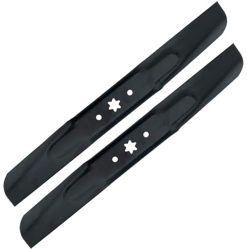 TREXFLOW TF 942-04308 942-04308A Rasenmäherklingen, 2 Klingen, hohe Hubkraft, passend für Troy BIlt Bronco Mustang Cub Cade RZT MTD Craftsman mit 106,7 cm Schneidedeck, ersetzt 742-04308 742-04312