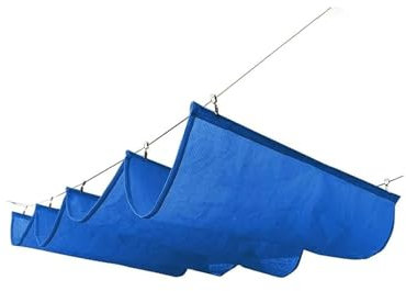 Ausziehbarer Wellensonnenschutz, groß, 3 x 7 m, UV-Schutz, Sandmarkise im Lieferumfang enthalten