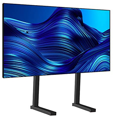 Support mural pour téléviseur Support de table pour téléviseur, support de support TV universel avec réglage de l'angle d'inclinaison de 15 °, réglage de la distance multi-trous, base de téléviseur d