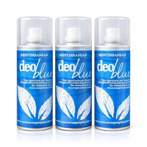 HOME PRO Tris Deo Blu Spray - Deodorante e Igienizzante Tessuti 3x150 ml - Elimina Odori, Freschezza Duratura, Made in Italy