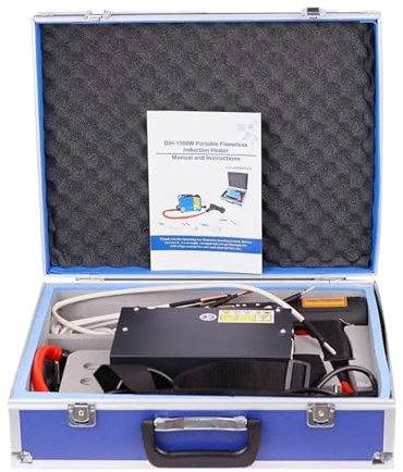 YQVEOT Induction Heating Induction Heater, 1500W Flameless Electromagnetic Mini Induction Heater With 4 Pieces Coil Kits For Car Repair Bolt Remover Tools for Removing Rusty Bolts and Nuts