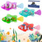 XPJBKC Robo Fish, 4 Stück Robofische mit Licht, Robo Fisch Badewanne Spielzeug Elektrisch, Schwimmende Roboter Fisch Spielzeug, Wiederverwendbare Roboter Fische Pool Spielzeug für Kinder Haustiere