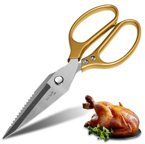 Tijeras Cocina, Resistentes, Muy Afiladas, Tijeras de Cocina Acero Inoxidable Multifunción, Hogar Tijeras para Aves, Carne, Pescado, Huesos, Pollo, Barbacoa, Verduras
