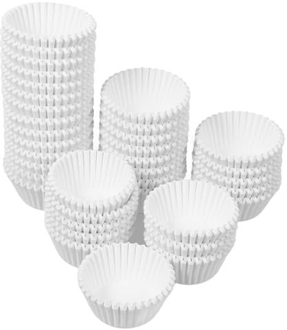Alipis Moldes De Papel Para Cupcakes y Muffins 1000 Pcs Blanco Resistente Sin Deformar Para Repostería Hornear Pasteles Fiestas y Eventos
