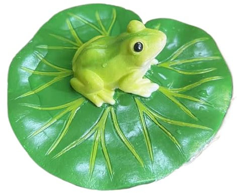 Figura decorativa dello stagno - Statue di rana da giardino | Animale di simulazione in resina | Decorazione da giardino Ornamento di rana per esposizione Balcone domestico Ingresso ingresso patio