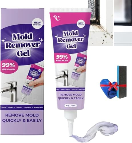 Gel removedor de moho 2025, potente gel de limpieza para el hogar, altamente eficaz en penetración, para paredes y lechada, huecos de azulejos de baño y cocina, fórmula segura que no daña la