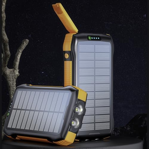 Powerbank Solar 20000mAh con ricarica senza fili, lampada LED e resistenza IP66 per viaggi
