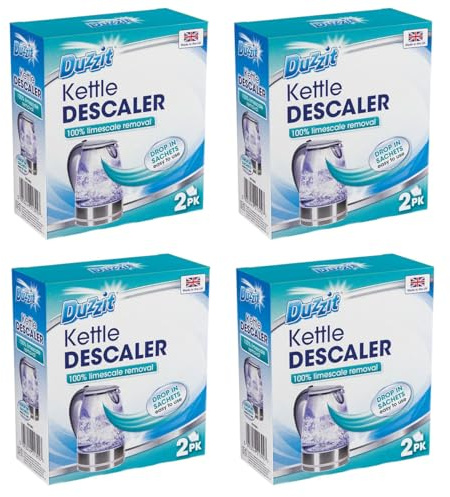 Kettle Descaler, 100% Limescale Removal, Drop In Sachets Easy to Use, Helps Your Kettle Last Longer, Keep Your Kettle Free From Limescale, 2pk (4)