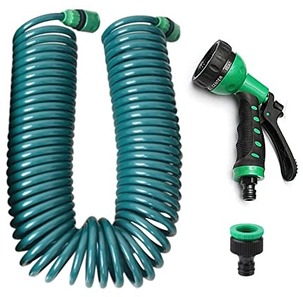 7.5 M/15 M/30 M Retrattile Bobina Magica Flessibile Tubo 'acqua Da Giardino Pulizia Auto Tubo di Primavera Tubo di Plastica Tubo Irrigazione Pianta Pistola A Spruzzo(D-7.5M Kit)
