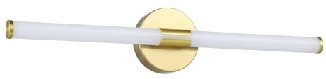 EGLO LED Spiegelleuchte Ramola, Lampe Spiegel Badezimmer | Spiegellampe aus Metall in Messing und Kunststoff in Weiß, warmweiß - kaltweiß, IP44, L 60 cm