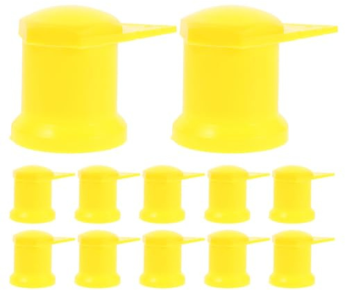 IMIKEYA 24 indicadores de tuercas de rueda sueltas de 33 mm - Tapas de llanta, tapones de aire, etiquetas de advertencia con funda protectora para camiones comerciales